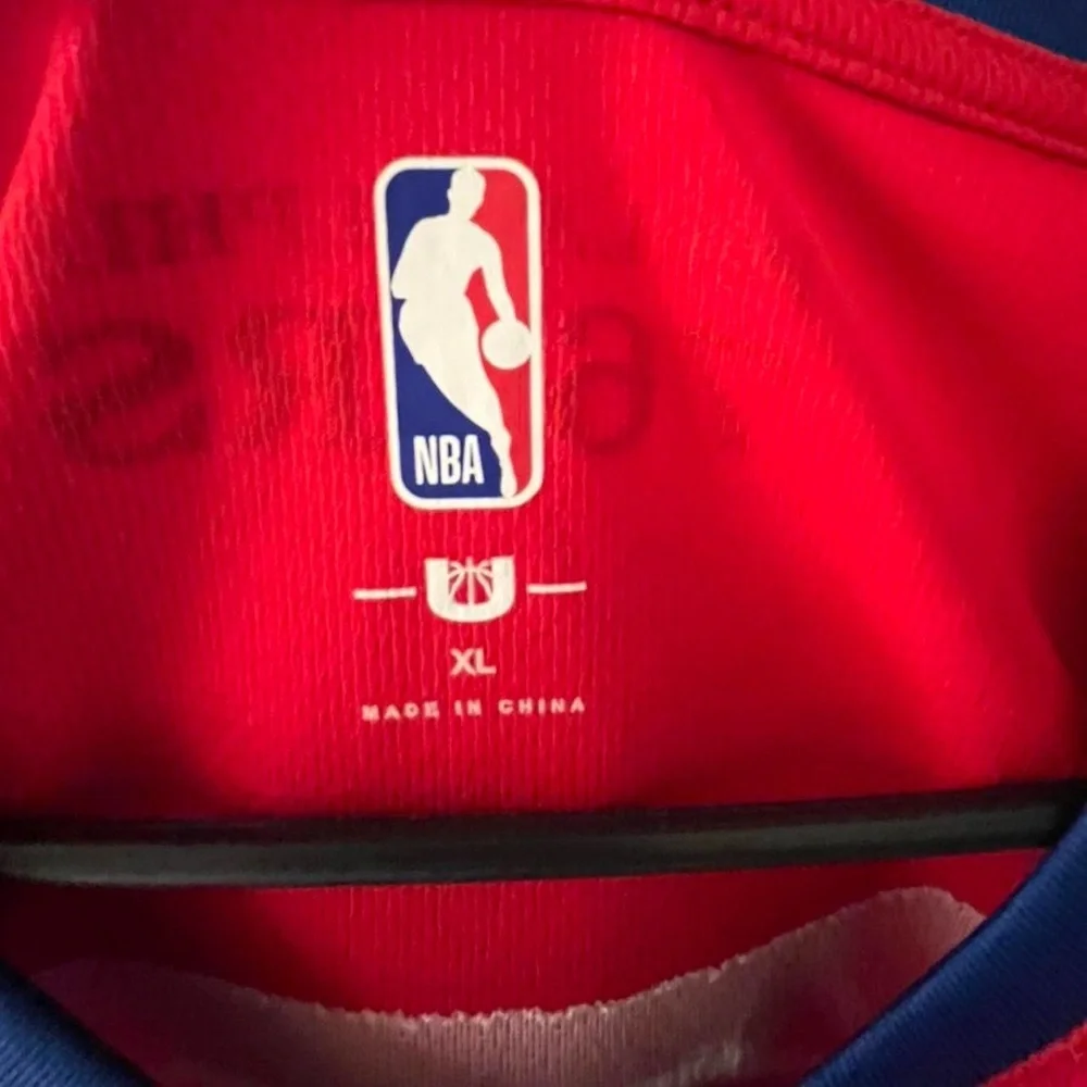 NBA 76ers Red and Blue Sleeveless Jersey​​ - Picture 2 of 7
